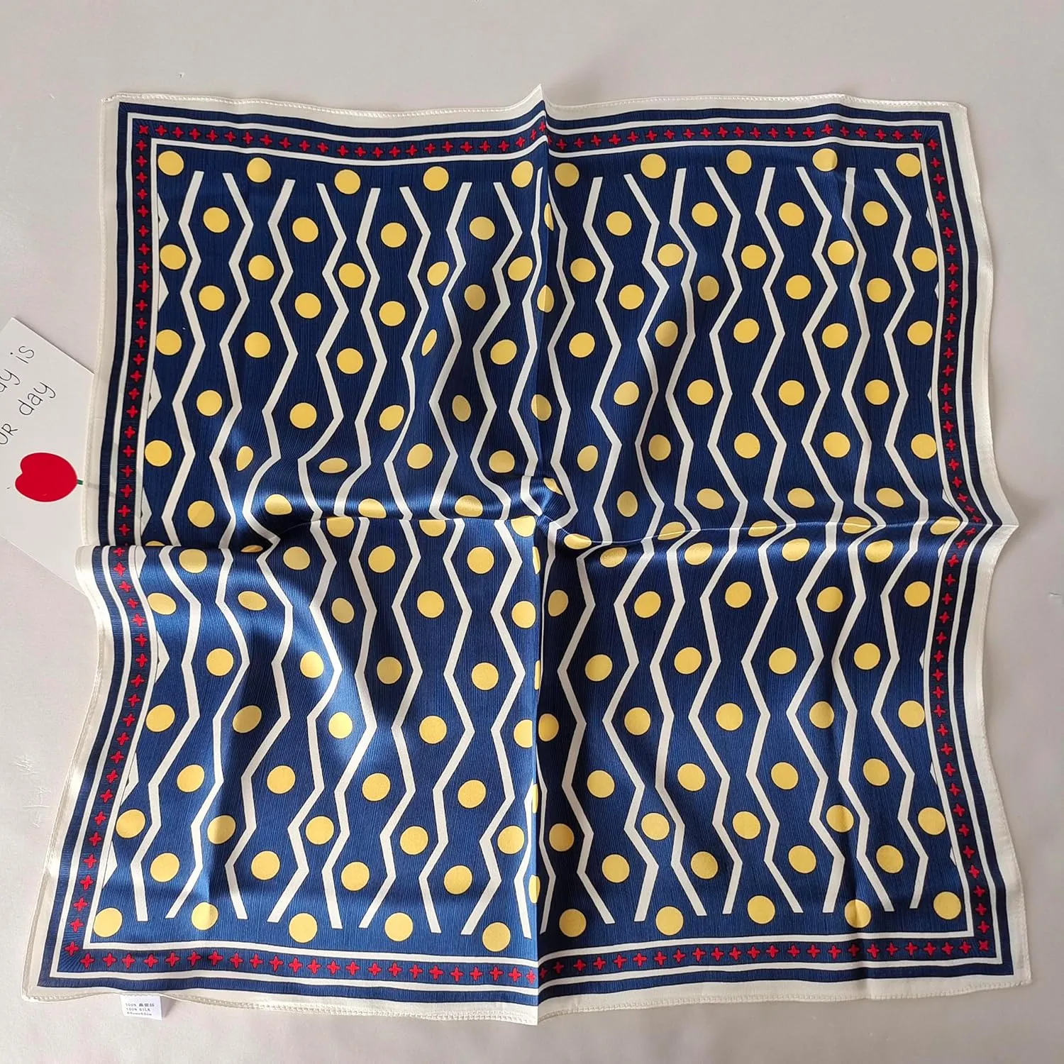 100% Mulberry Square Silk Scarf - Neckerchief Headscarf Gift Packed - 21" x 21"