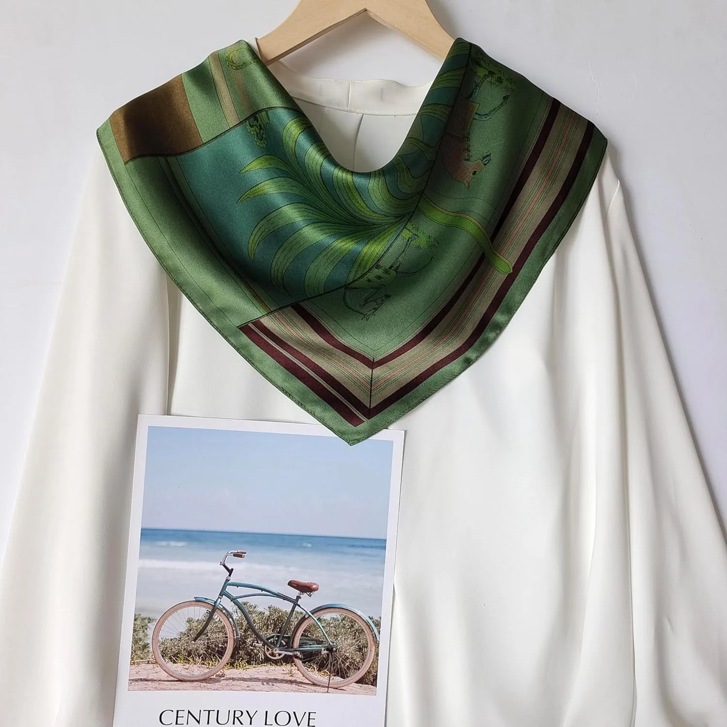 100% Mulberry Square Silk Scarf - Neckerchief Headscarf Gift Packed - 27" x 27"