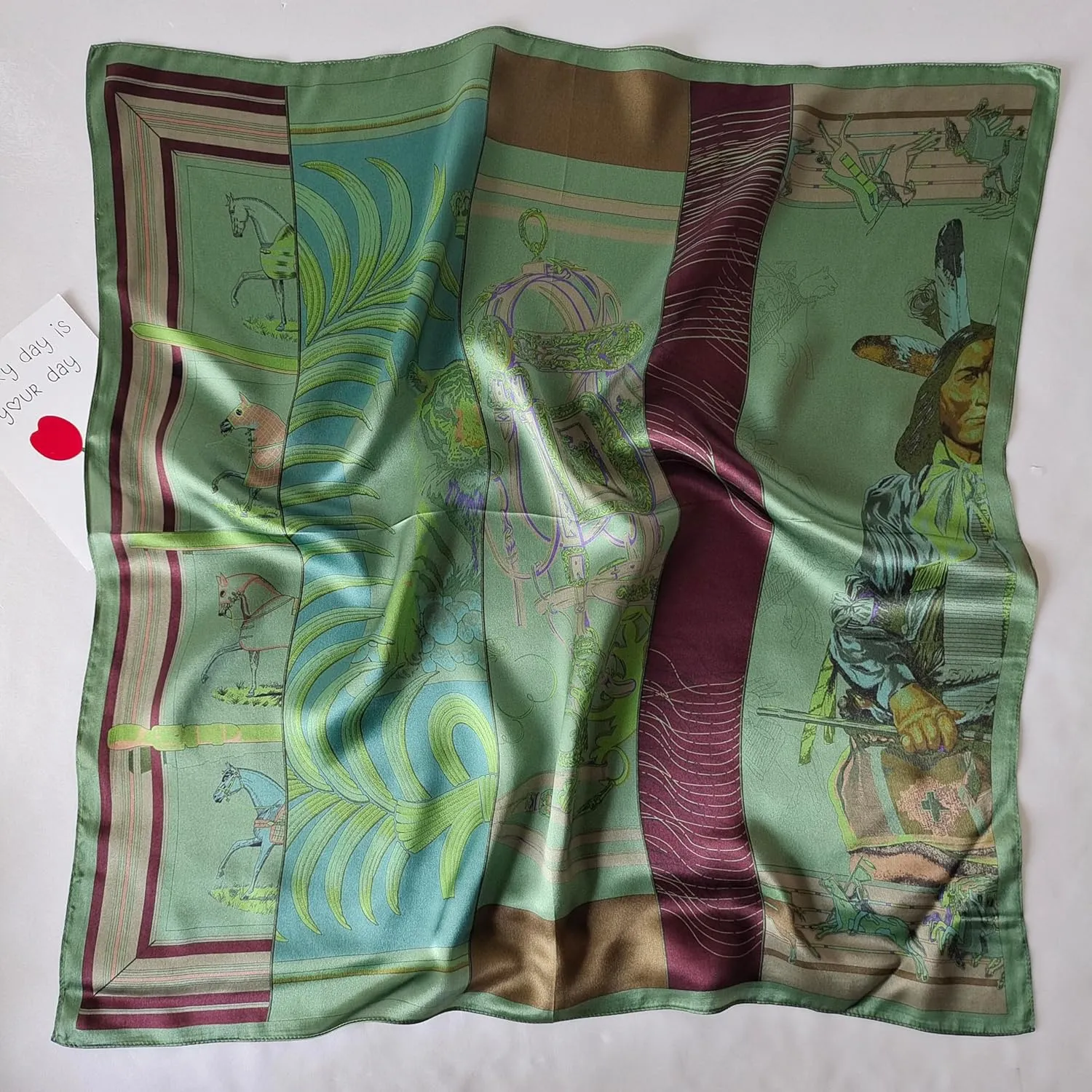 100% Mulberry Square Silk Scarf - Neckerchief Headscarf Gift Packed - 27" x 27"