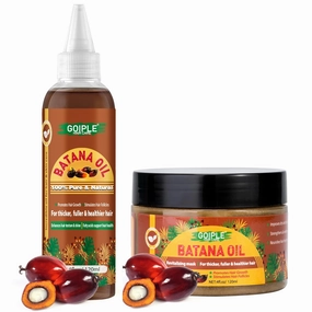 100% Pure Batana Oil for Hair Growth - Natural Raw Oil for Thicker & Stronger Hair (2pc)