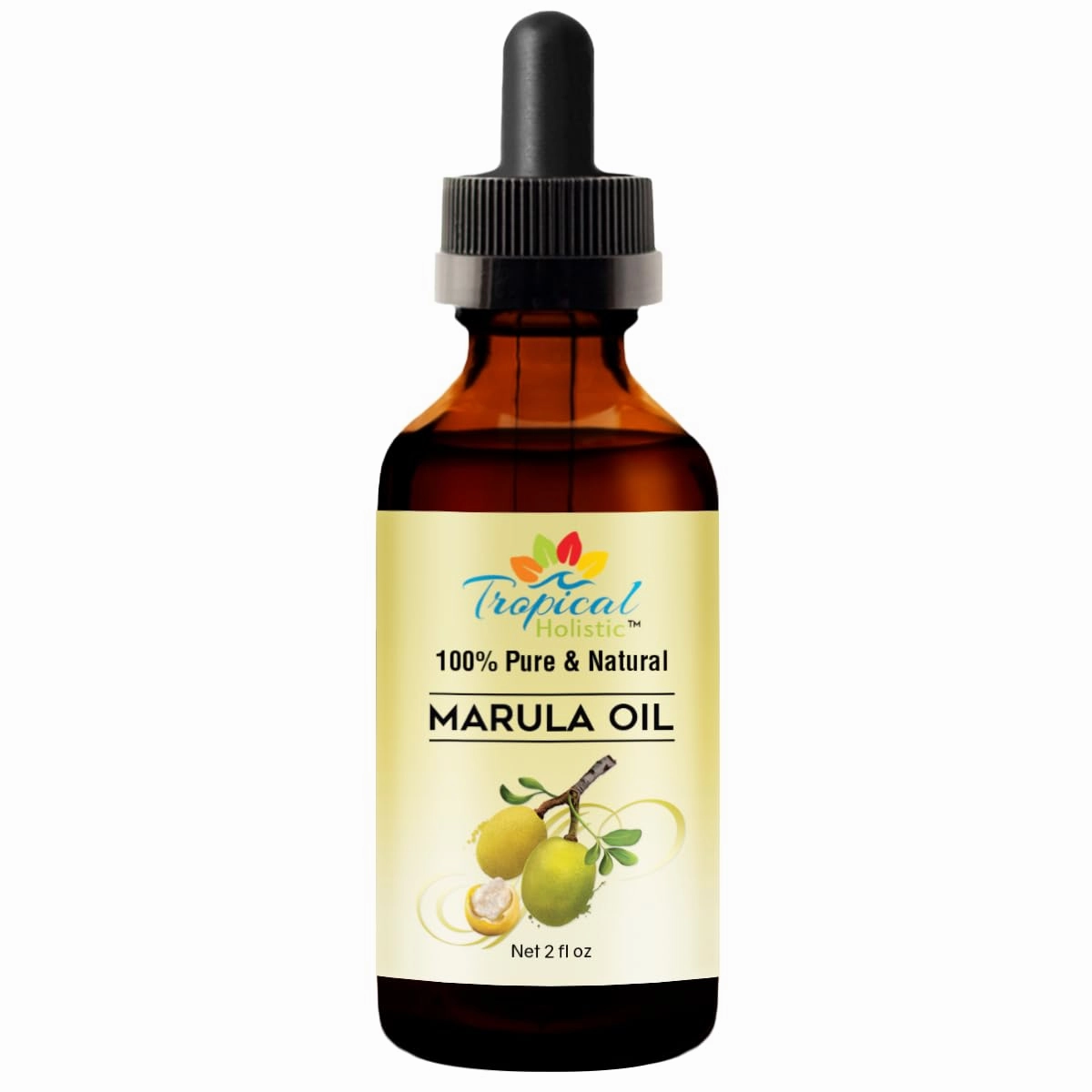 100% Pure Organic Marula Oil 2 oz - Luxury Cold Pressed Unrefined Face Moisturizer For Skin, Hair, Body Care