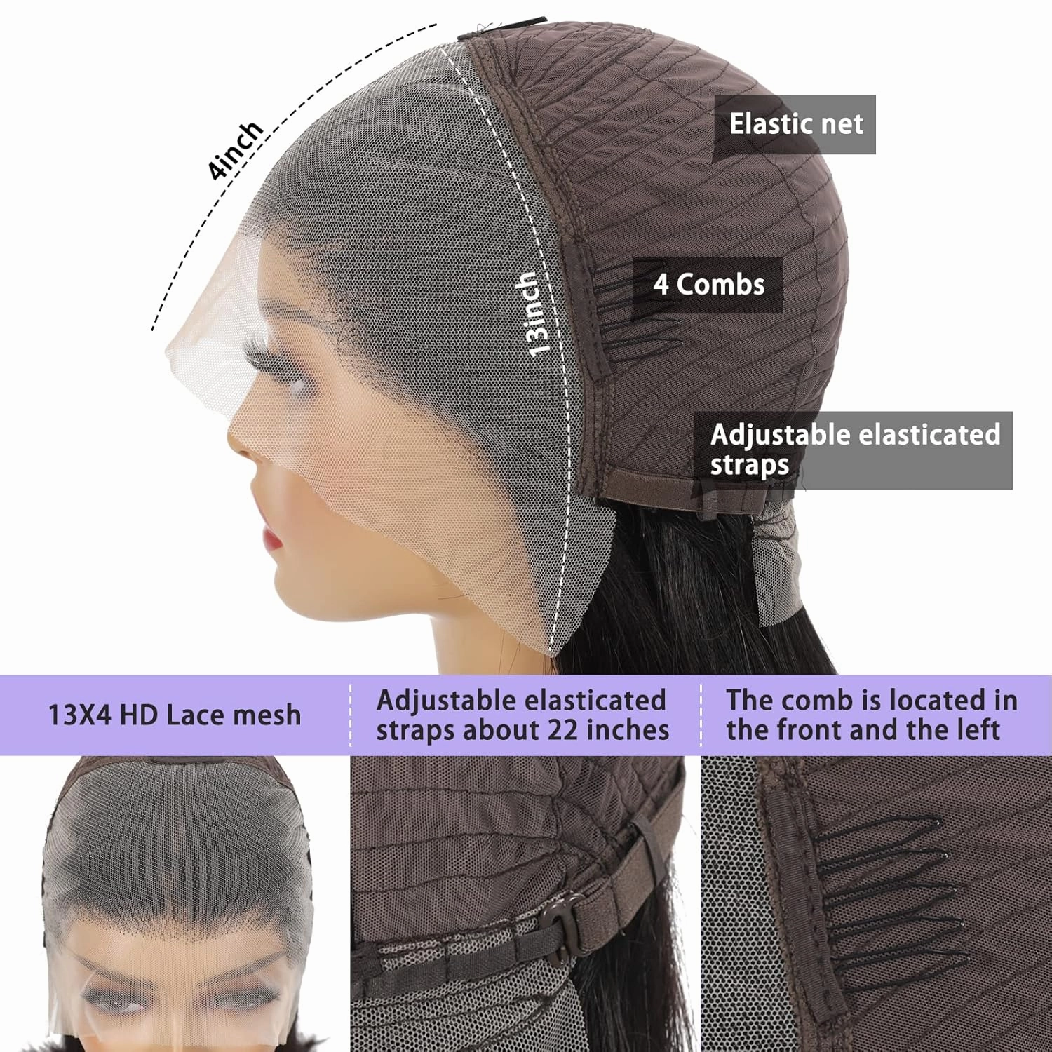 12 Inch Bob Wig Human Hair 13x4 Lace Front Wigs Human Hair Pre Plucked Straight HD Lace Front Wig Short Glueless Wigs Lace Frontal 180 Density Short Wigs for Black Women Bob Wig Natural Color
