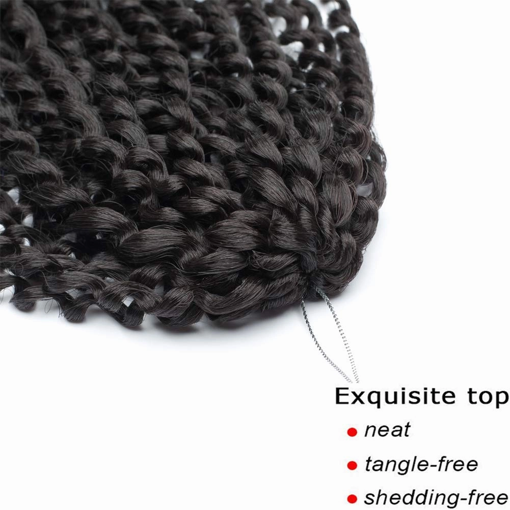 12 Inch Passion Twist Hair Water Wave Crochet Braids for Black Women 6 Packs Short Bohemian Curly Hair for Passion Butterfly Twist Crochet Hair(12 Inch, 4#)