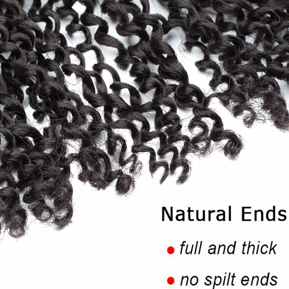12 Inch Passion Twist Hair Water Wave Crochet Braids for Black Women 6 Packs Short Bohemian Curly Hair for Passion Butterfly Twist Crochet Hair(12 Inch, 4#)