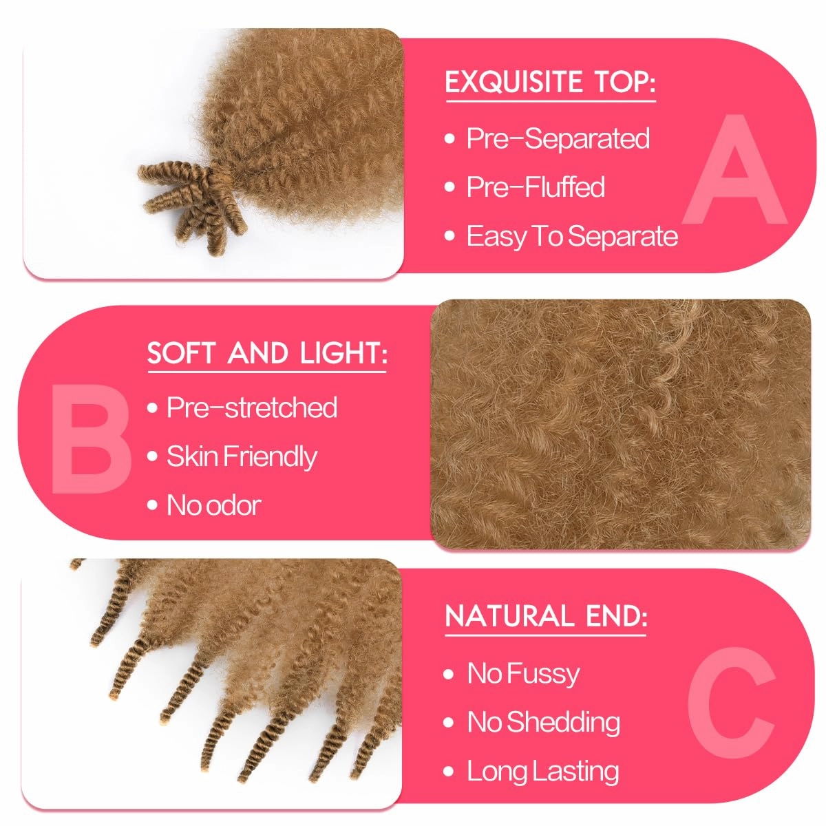 12 Inch Pre Separated Cuban Twist Hair 8Packs Spring Twist Hair for Butterfly Soft Synthetic Marley Twist Braiding Hair For Women (12 Inch,8Pack,#27)