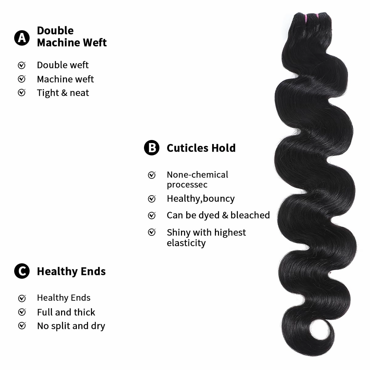 15A Raw Human Hair Bundles Body Wave Human Hair,Triple Lifespan Indian Virgin Hair,No Tangle Shedding,Multiple Washes Keep Texture Silky Soft (1 Bundle Natural Color, 14 Inch)