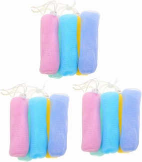 15pcs Exfoliating Soap Pouches Bathing Supply Foaming Nets for Bar Soap for Rough Dry Skin and Massage Random Colors Included