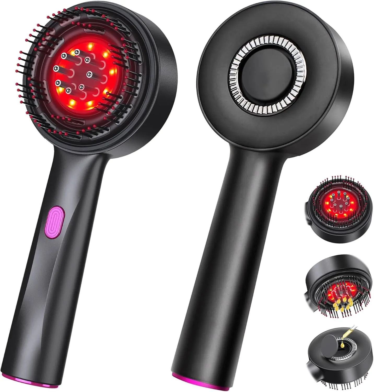 2 in 1 Scalp Massaging Brush,Hair Oil Applicator Scalp Massager,IPX7 Waterproof Oil Dispenser for Hair,Deep Massage at Home for Muscle Relax