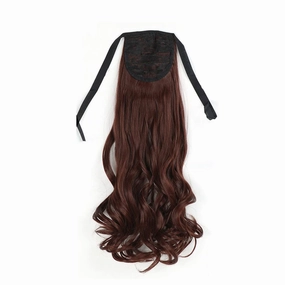 22 Inch Synthetic Ponytailtails Bandage Hair Piece Long Wavy Hair Extensions Heat Resistant Fiber Hairpieces 33 22IN