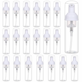 24 PCS Foam Pump Bottle Dispenser Refillable 2oz/60ml Empty Travel Size Foam Bottle for Lash Shampoo Hand Soap Shampoo Lash Cleanser Packaging Liquid Cleaning