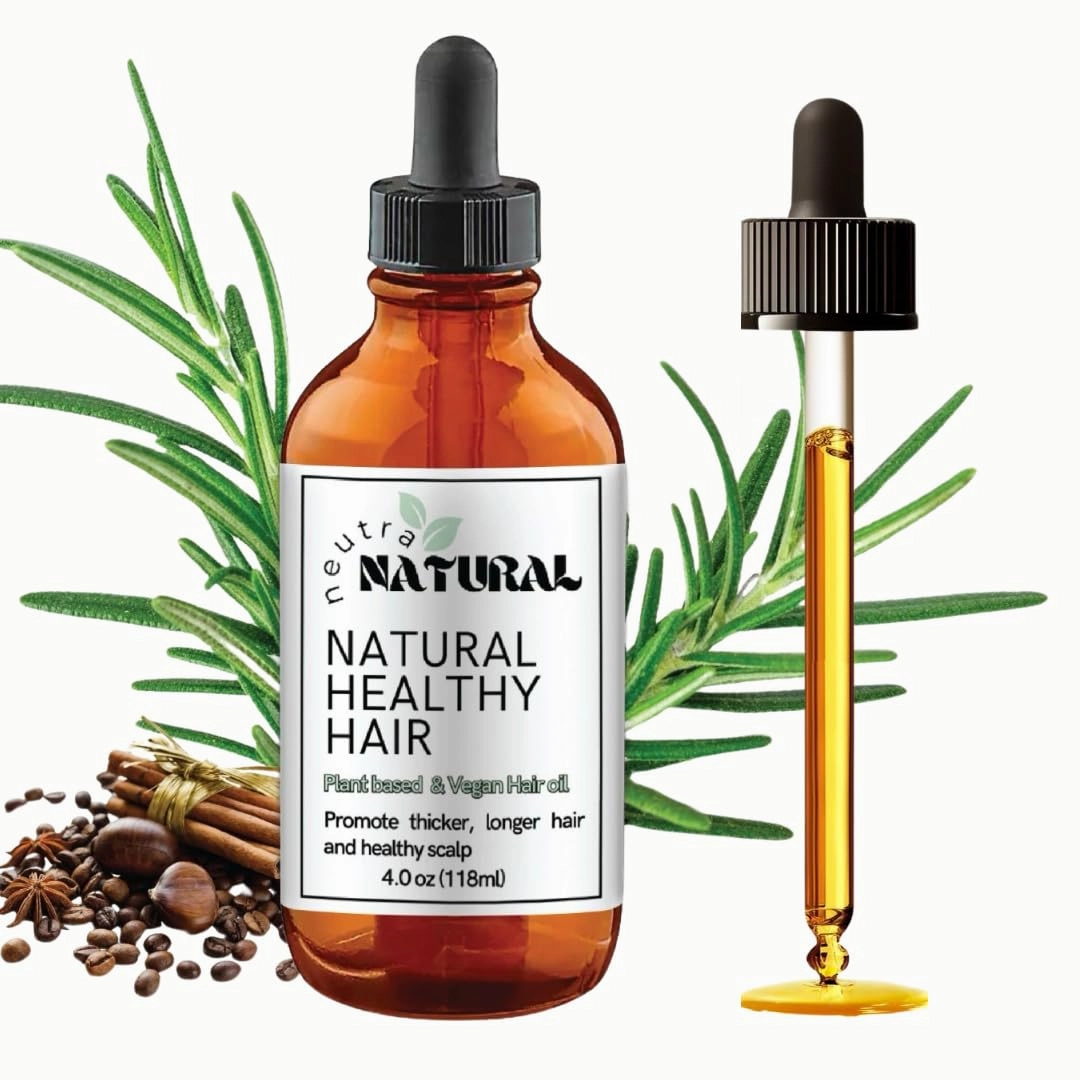 2 Oz Plant Based Veganic Natural Hair Growth Oil - TikTok Organic Rosemary Oil for Hair Growth with Castor and Tea Tree Extract - Reduce Hair Loss and Nourish Eyelashes with Cruelty-Free Ingredients.