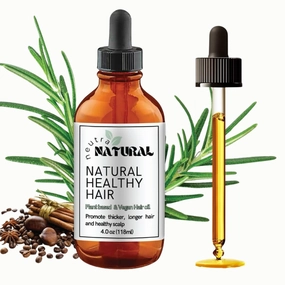 2 Oz Plant Based Veganic Natural Hair Growth Oil - TikTok Organic Rosemary Oil for Hair Growth with Castor and Tea Tree Extract - Reduce Hair Loss and Nourish Eyelashes with Cruelty-Free Ingredients.
