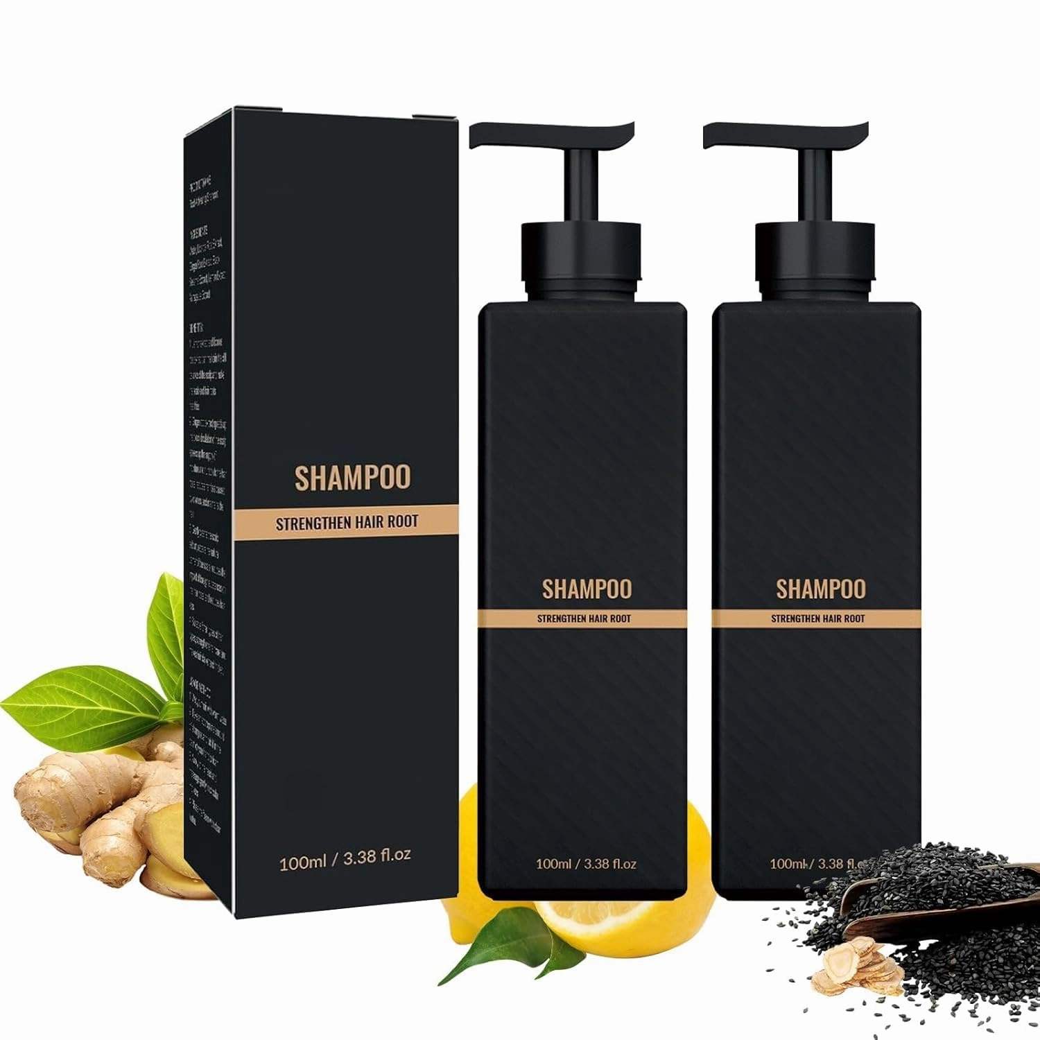 2PCS Shampoo,Root Activator Shampoo,Hair Growth Root Activating,Nourishing Long Lasting Hair Care For Darker & Thicker