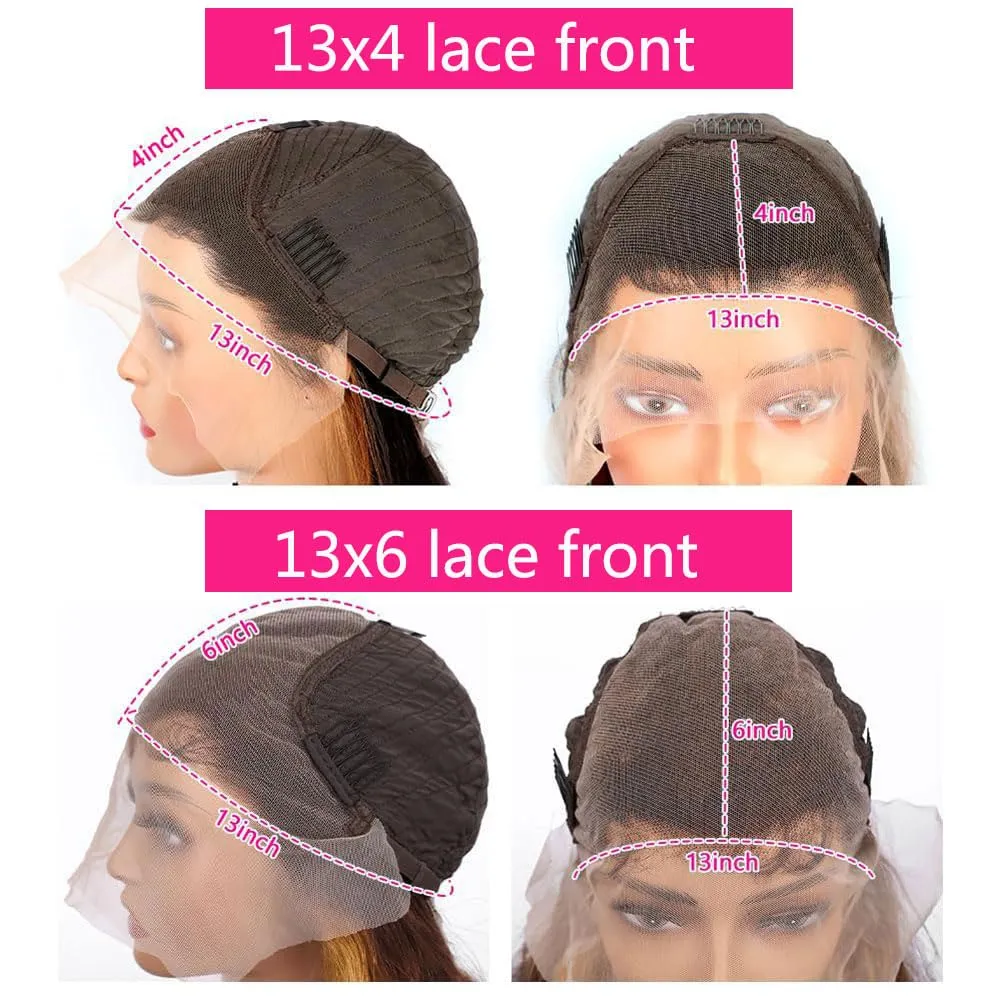 30 Inch Ombre Lace Front Wig Human Hair Deep Wave Highlight Honey Blonde 13x6 Transparent Lace Front Wigs For Women 180% Density Colored 1B/30 Balayage Wigs Human Hair