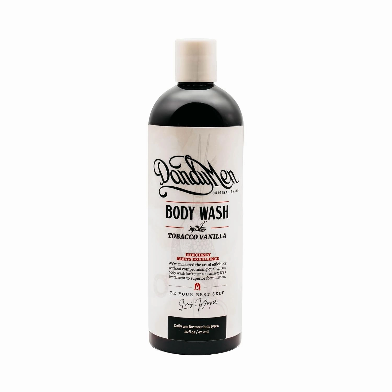 3-in-1 Body Wash, Shampoo & Face Cleanser – Hydrating Men's Wash – 16oz (Tobacco Vanilla)