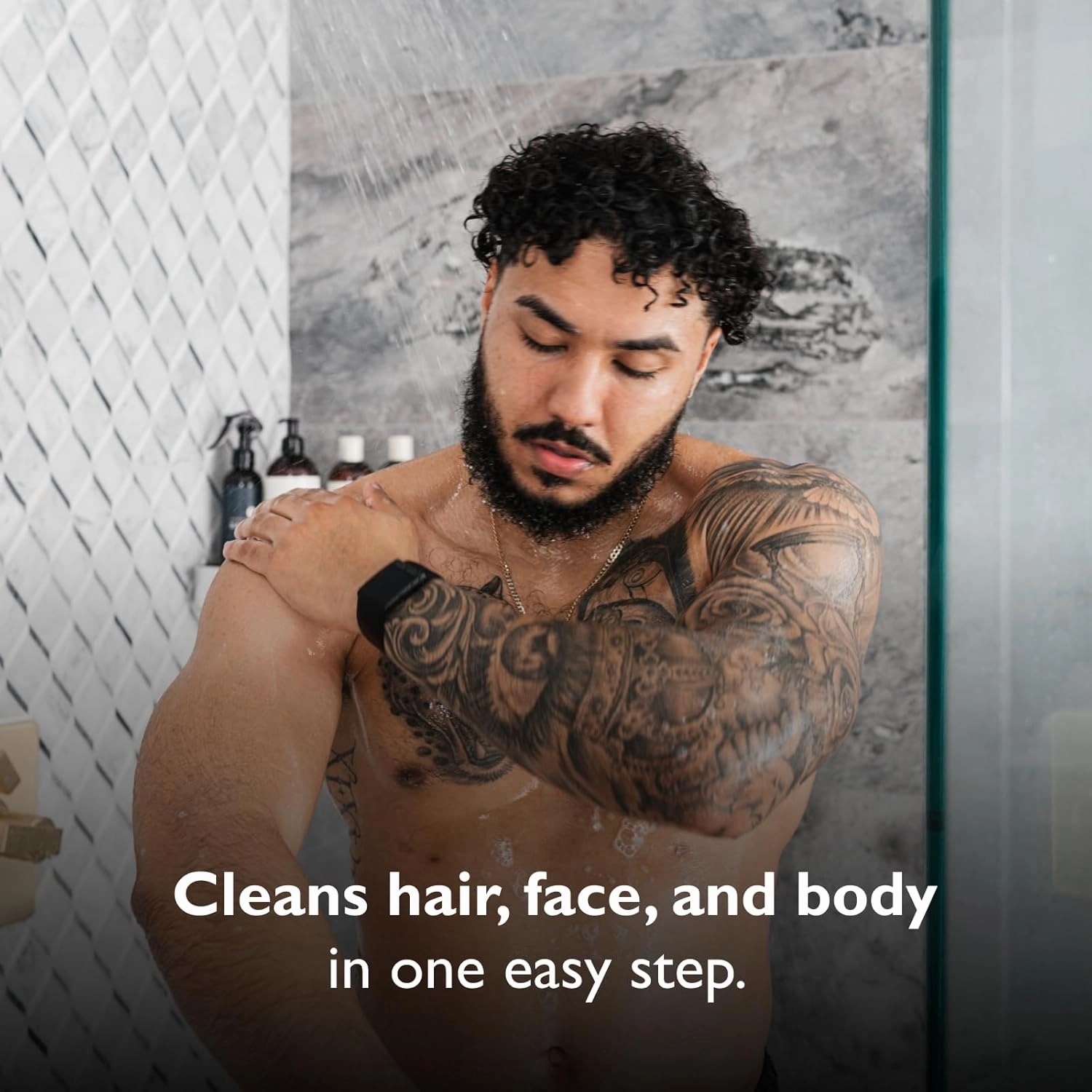 3-in-1 Body Wash, Shampoo & Face Cleanser – Hydrating Men's Wash – 16oz (Tobacco Vanilla)