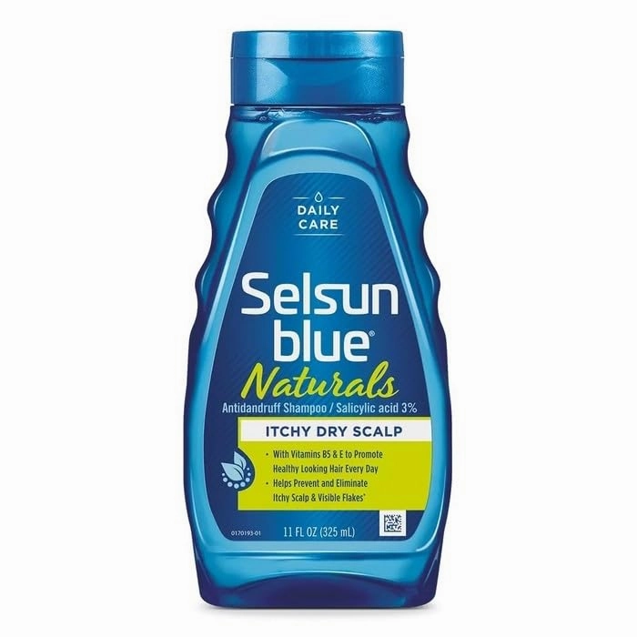3 Set Selsun Blue Naturals Itchy Dry Scalp Anti-Dandruff Shampoo, 11 fl. oz, Extra-Hydrating Formula Plus Vitamins B5 & E