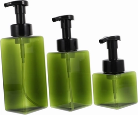 3Pcs Convenient Foaming Bottles Portable Empty Dispensers for Shower Kitchen and Travel Refillable Petg Bottle Kit