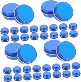 40pcs Small Tins for Lip Balm Creams and Candles Portable Metal Storage Containers Screw Lids for Travel and Projects