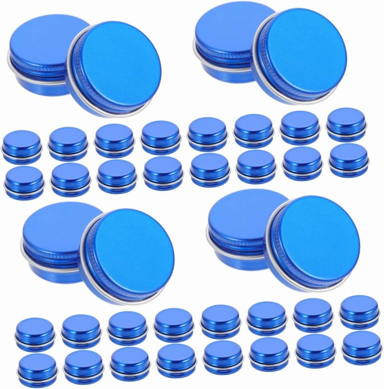40pcs Small Tins for Lip Balm Creams and Candles Portable Metal Storage Containers Screw Lids for Travel and Projects