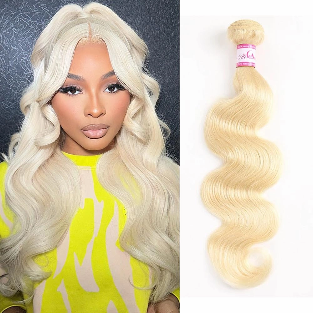 613 Bundles Human Hair Blonde Body Wave Single Bundle 100% Unprocessed 12A Brazilian Virgin Human Hair Bundles100g 14 inch