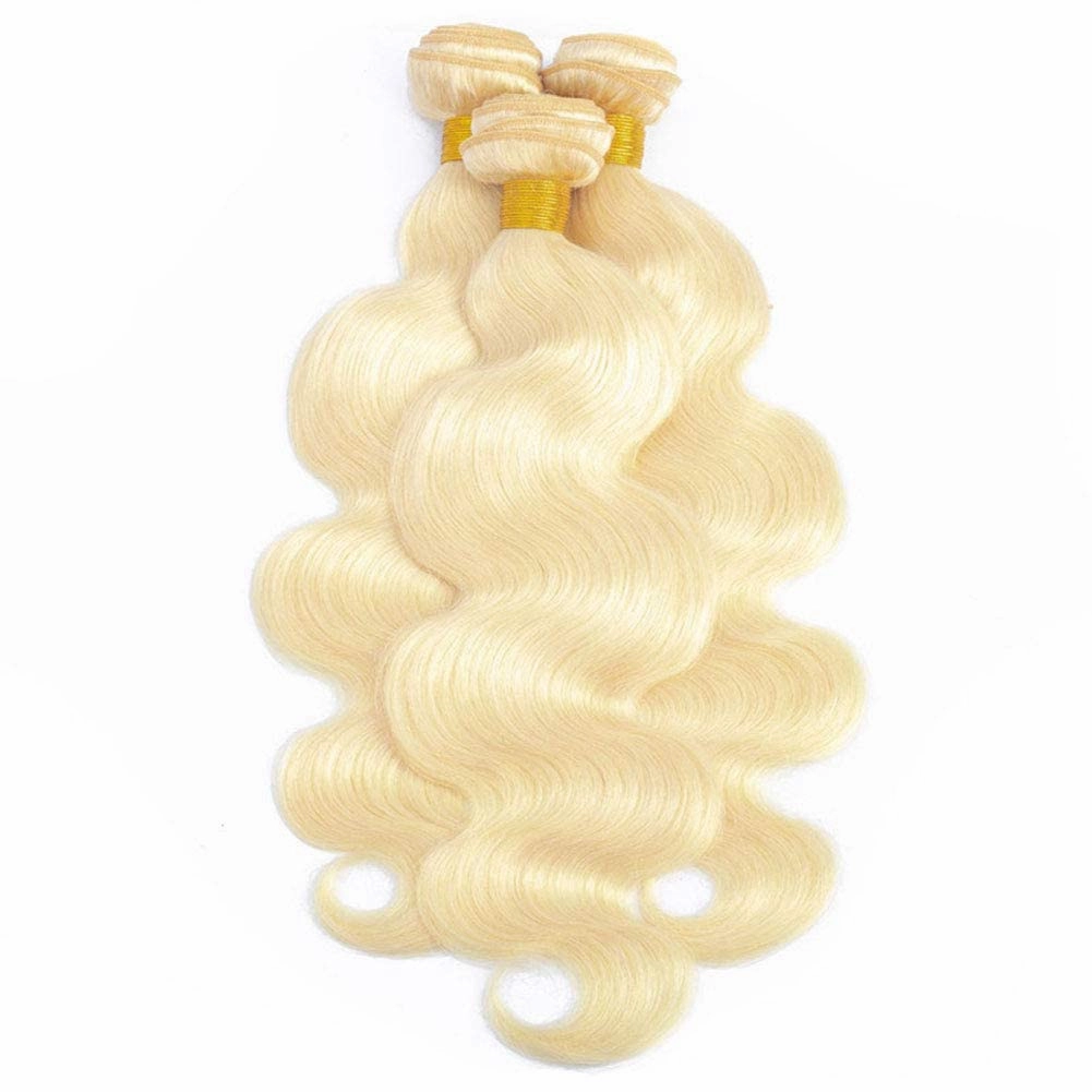 613 Human Hair Bundles Body Wave Blonde Bundles 100% Unprocessed 12A Grade Brazilian Virgin Human Hair 613 Hair Extensions for Women 22 Inch