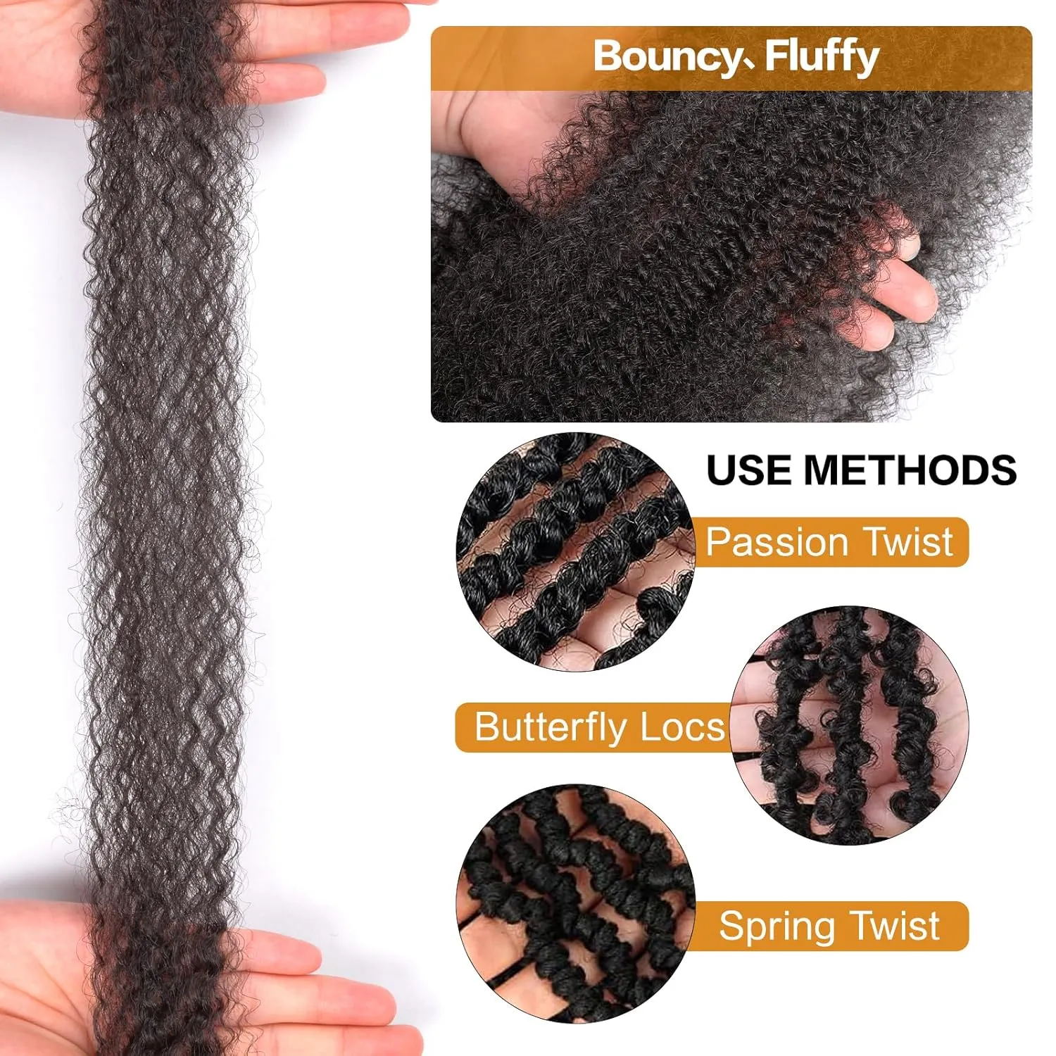 8 Inch Springy Afro Twist Hair 8 Packs Marley Twist Braiding Hair For Mini Twist Synthetic Soft Locs Afro Kinky Curly Braiding Hair Extensions Cuban Twist Hair(8 Inch,8Pack,2#)