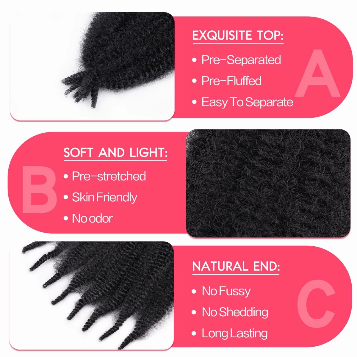 8 Packs Pre Separated Spring Twist Hair 12 Inch Short Spring Twist Hair Soft Locs Natural Black Marley Twist Braiding Hair Synthetic Hair Extensions(12 Inch,8Pack,#1B)