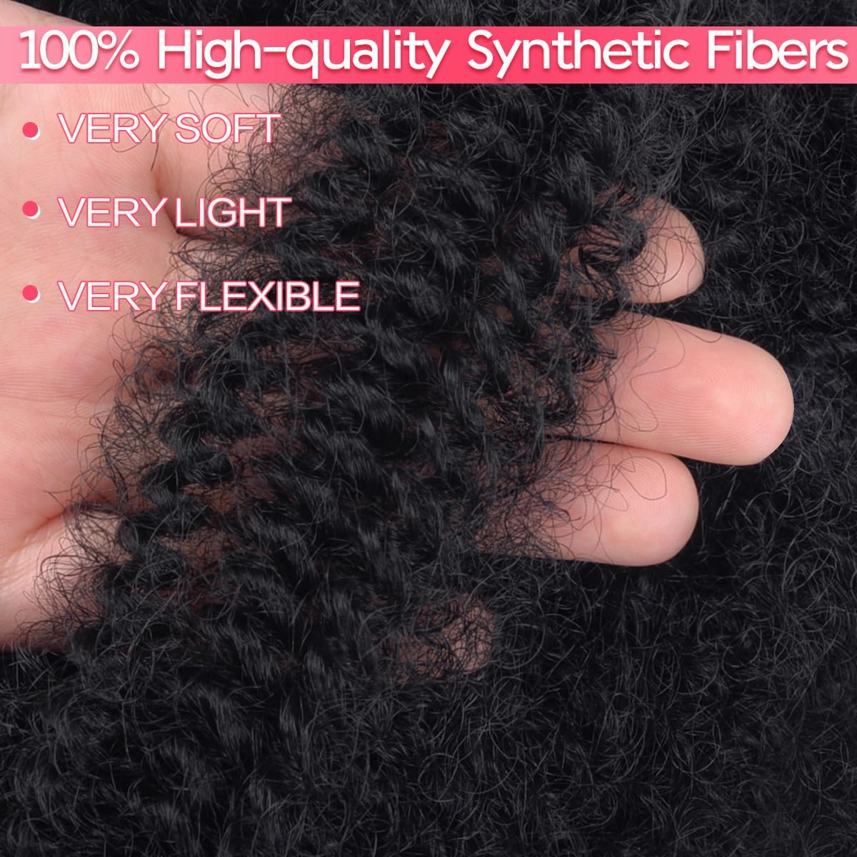 8 Packs Pre Separated Spring Twist Hair 12 Inch Short Spring Twist Hair Soft Locs Natural Black Marley Twist Braiding Hair Synthetic Hair Extensions(12 Inch,8Pack,#1B)