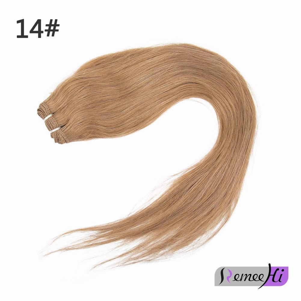 8" Clip on Jerry Curly Hair Bangs Extension 23g Afro Fluffy Clip in Topper 100% Human Hair Front Fringe Hair Pieces 14# Dark Golden Blonde