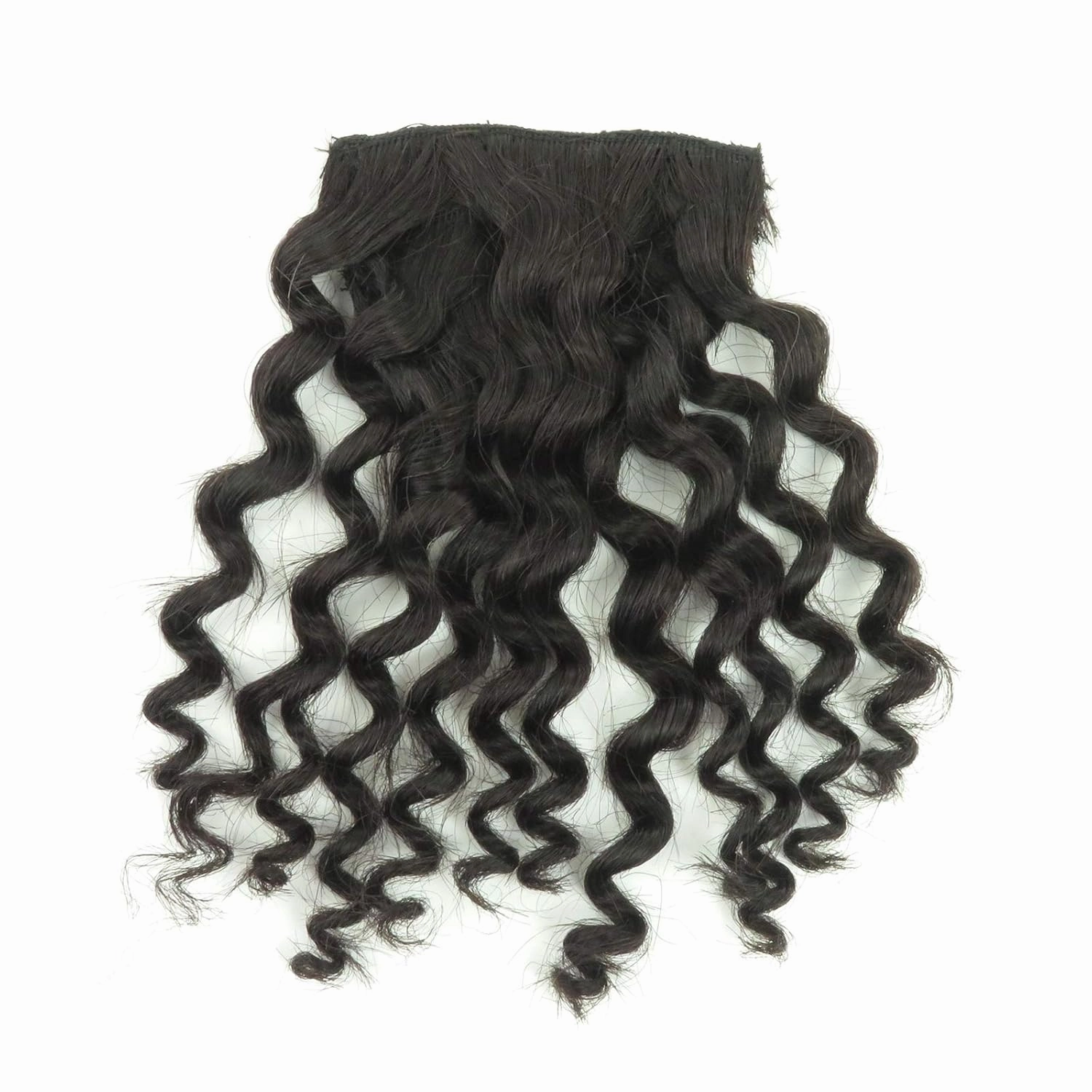 8" Clip on Jerry Curly Hair Bangs Extension 23g Afro Fluffy Clip in Topper 100% Human Hair Front Fringe Hair Pieces 18# Dark Ash Blonde