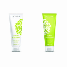Acure Organics Lemongrass and Argan Stem Cell Volume Natural Shampoo and Conditioner 8 Oz