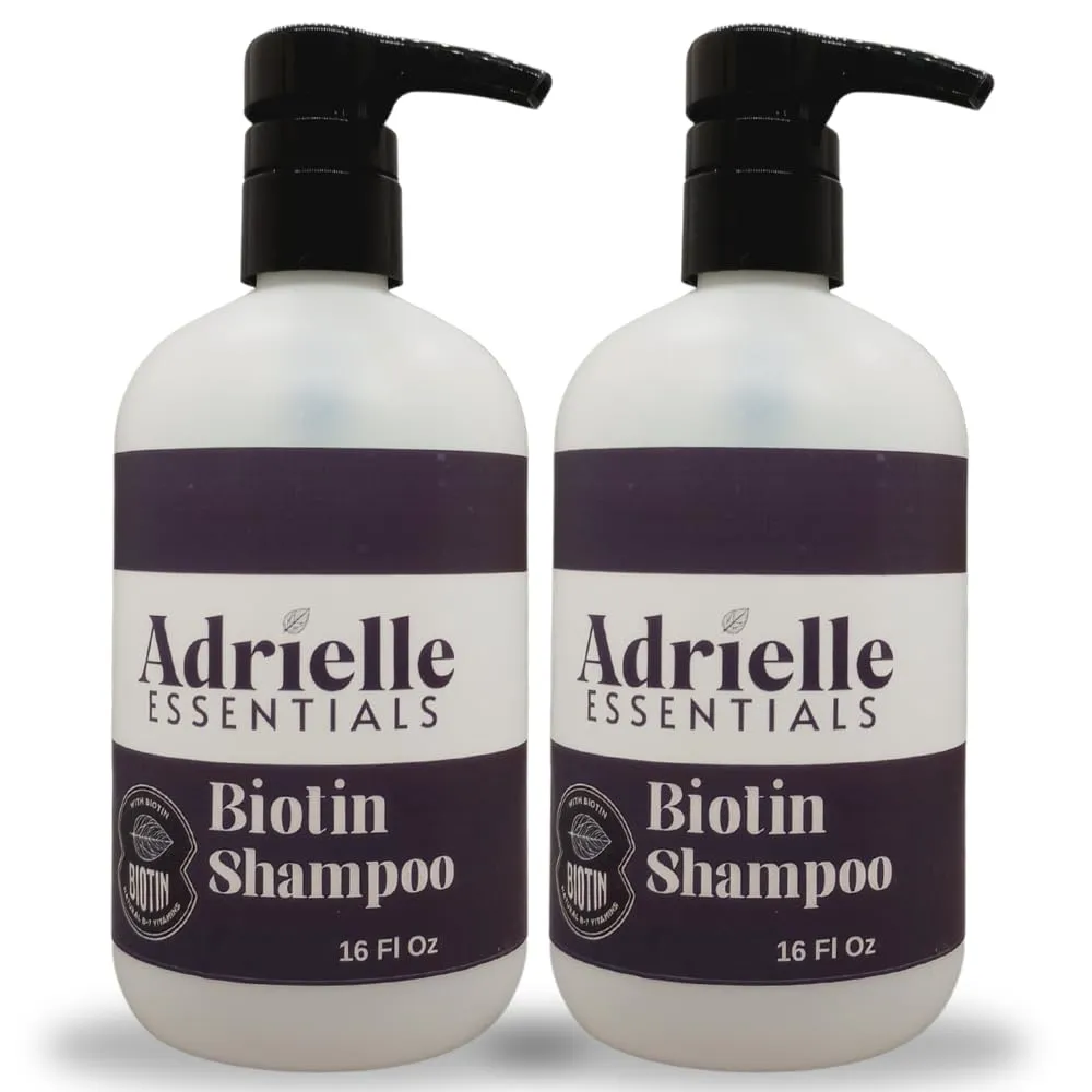 Adrielle Essentials Cinnamon Sugar Toast Scented Biotin Hair Shampoo, 16 Oz (2 Pack)