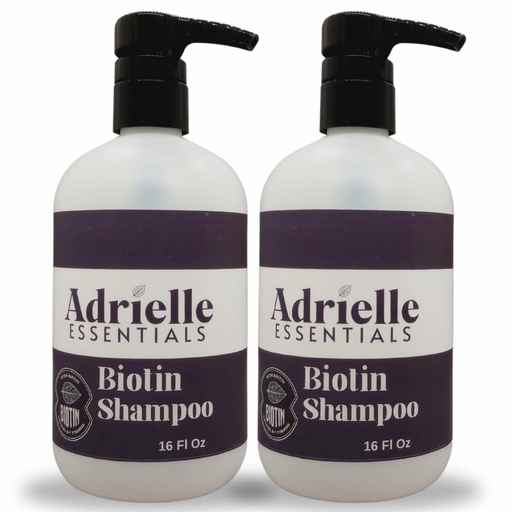 Adrielle Essentials Eucalyptus Wintermint Scented Biotin Hair Shampoo, 16 Oz (2 Pack)
