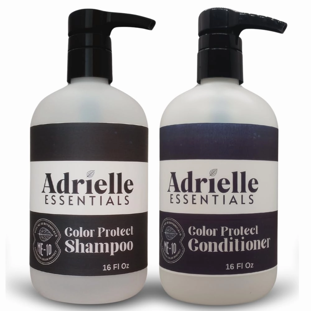 Adrielle Essentials Eucalyptus Wintermint Scented Color Protect Hair Shampoo and Conditioner Set, 16 Oz Shampoo - 16 Oz Conditioner