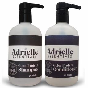 Adrielle Essentials Linden Blossom Scented Color Protect Hair Shampoo and Conditioner Set, 16 Oz Shampoo - 16 Oz Conditioner