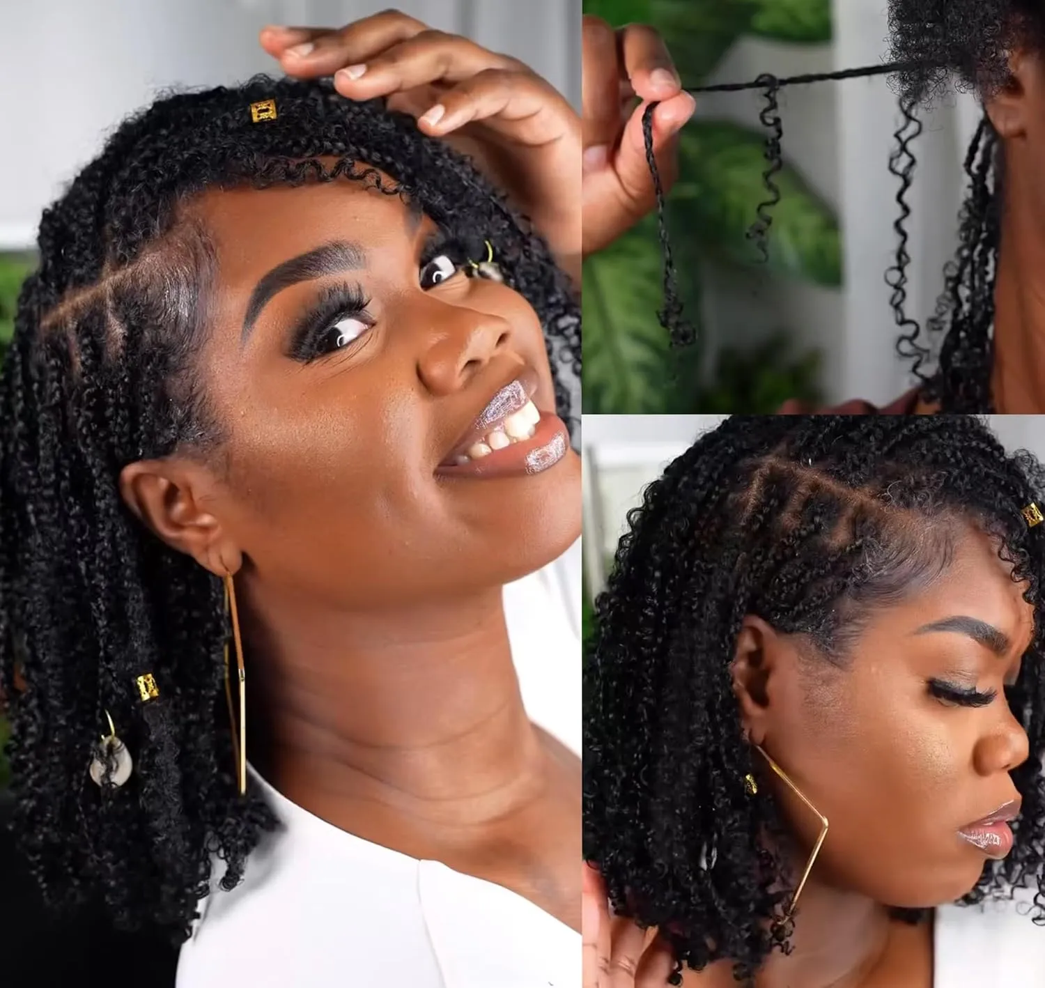 Afro Kinky Bulk Human Hair Extensions 100% Unprocessed Brazilian Virgin Human Hair 14 Inch 300g