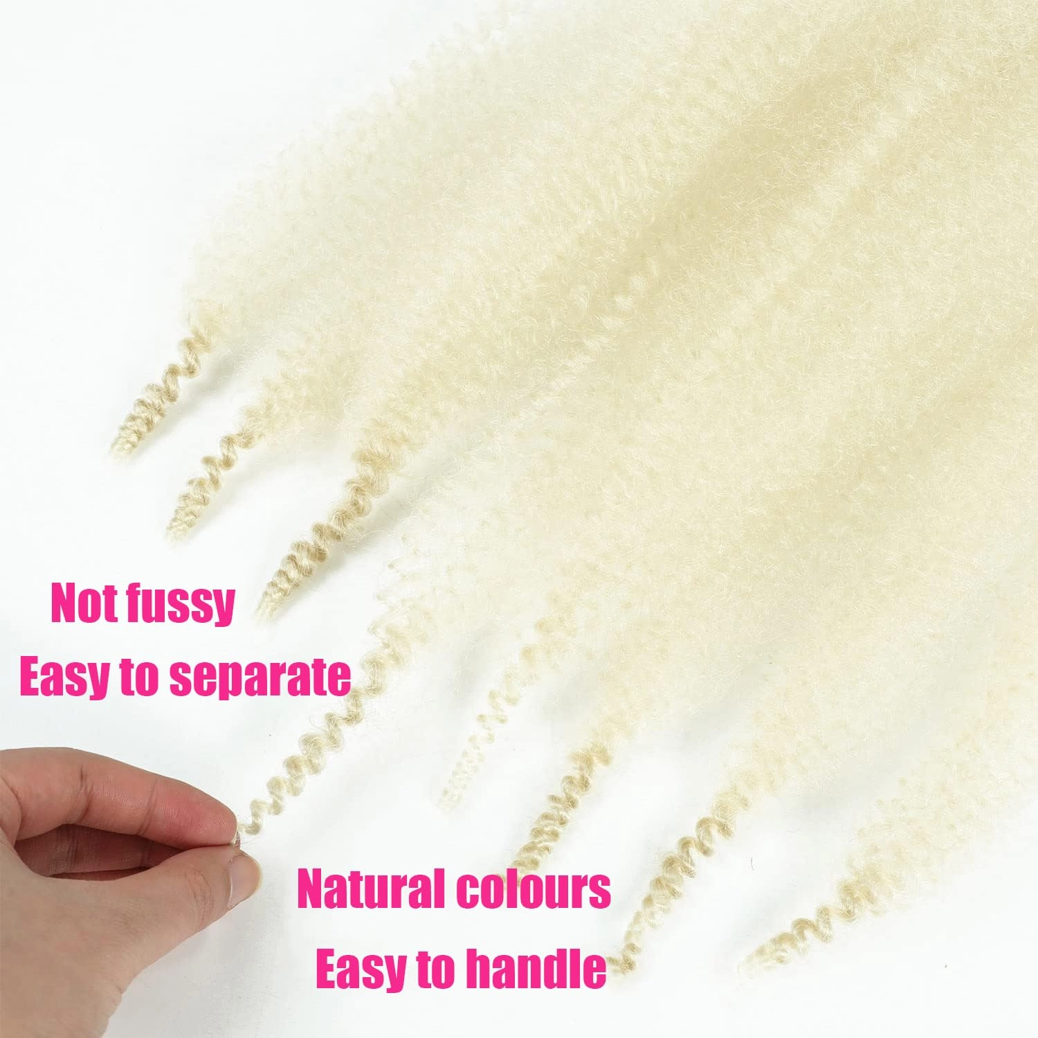 Afro Twist Hair 28 Inch 8 Packs, Springy Afro Twist Hair Pre Fluffed Spring Twist Hair Pre Stretched Wrapping Hair for Soft Locs Hair Extensions (8-613#)