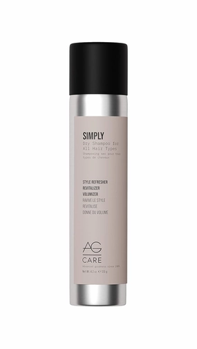 AG Care Simply Dry Shampoo, Refresh Hair and Add Volume with Rice and Tapioca Starches - For All Hair Types, 4.2 Oz (US)