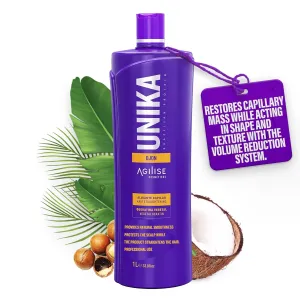 AGILISE Unika Ojon Hair Straightening - Formaldehyde Free - For All Hair Types - OJON OIL - VEGAN - 33.8fl.oz/1L