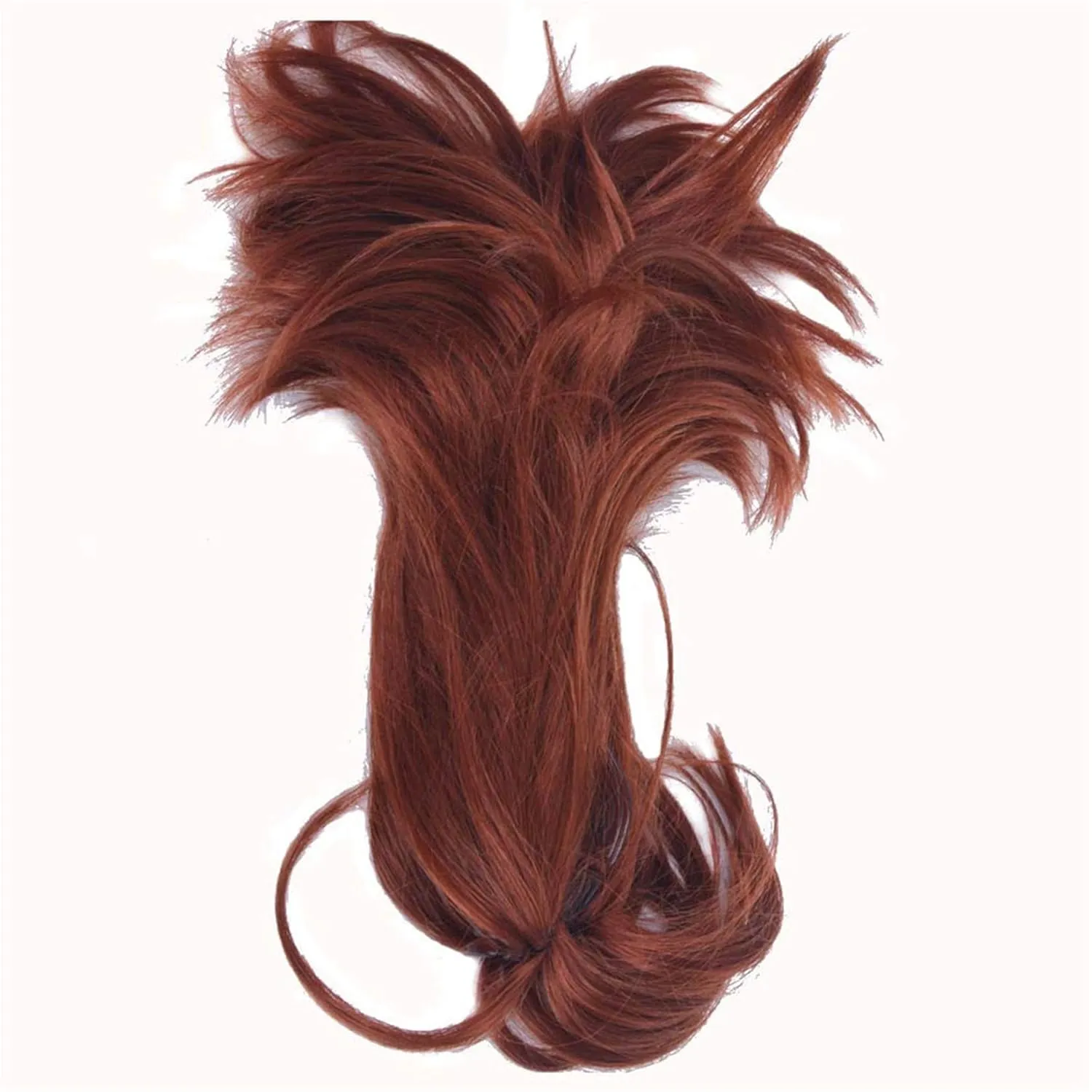 Aimole Adjustable Messy Style Ponytail Clip-on Straight Wig Short Extensions Hair Synthetic Hairpiece (130 Copper red)