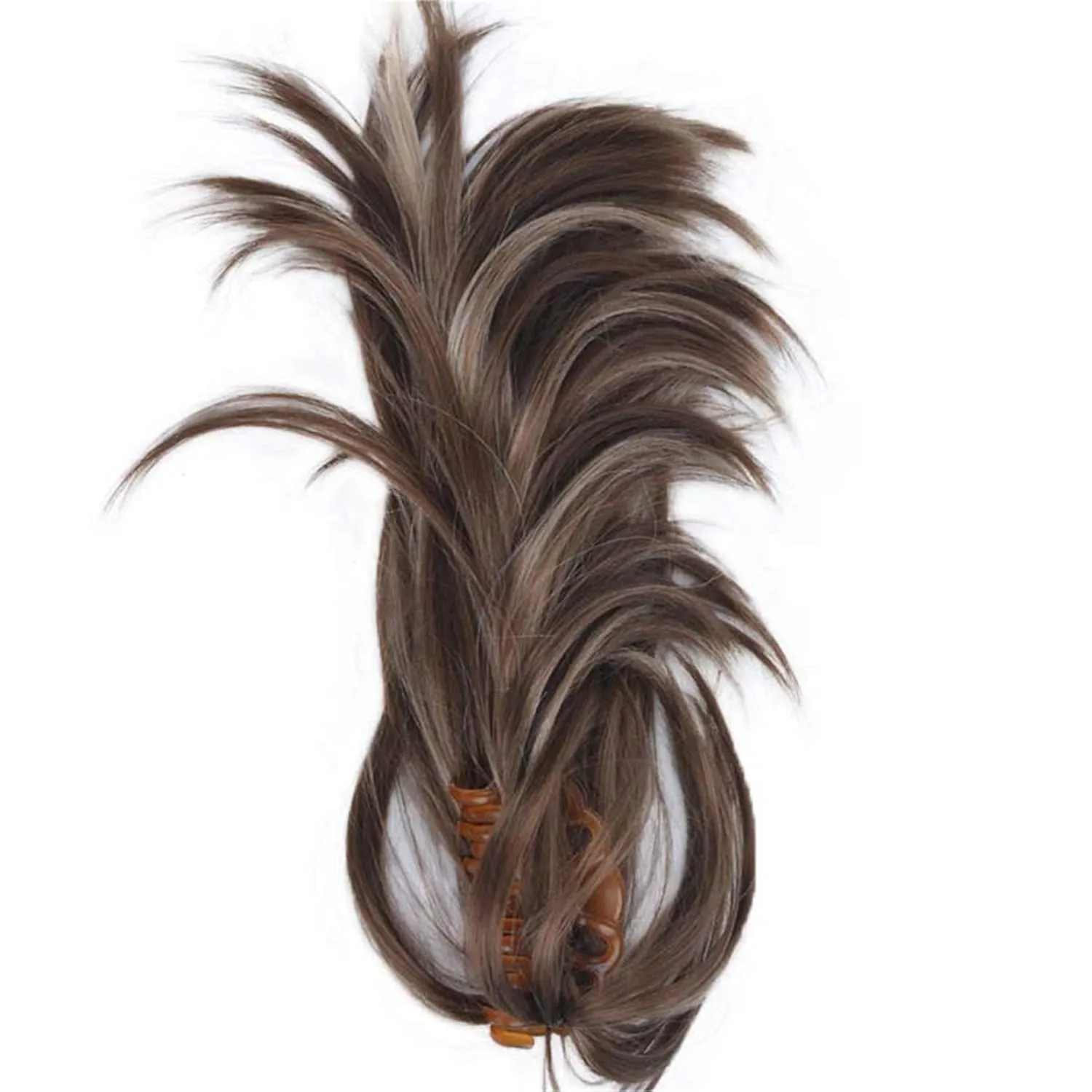 Aimole Adjustable Ponytail Clip-on Straight Wig Short Extensions Synthetic Hair Hairpiece (12TT26)