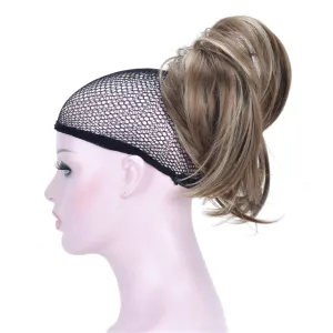 Aimole Adjustable Ponytail Clip-on Straight Wig Short Extensions Synthetic Hair Hairpiece (12TT26)