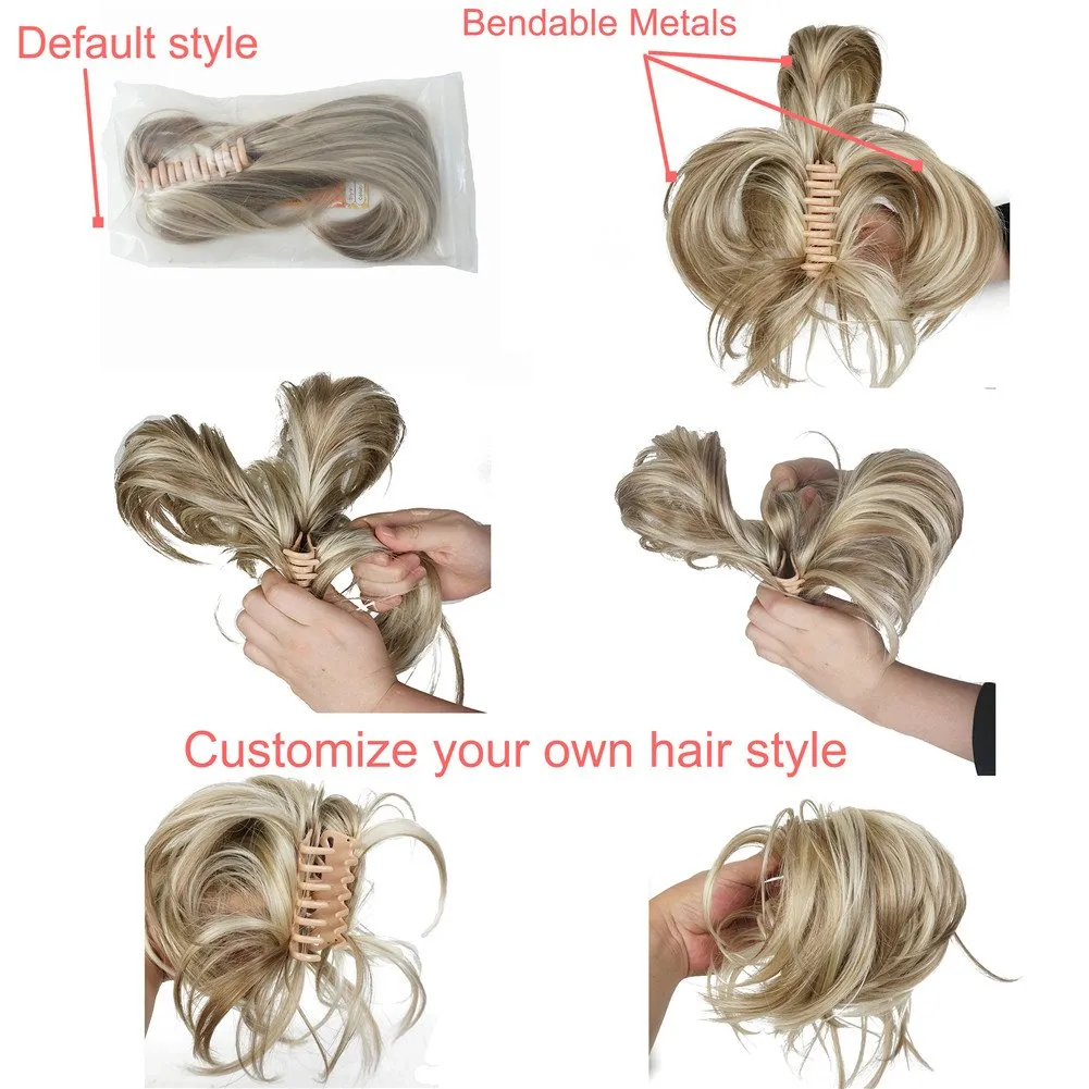 Aimole Adjustable Ponytail Clip-on Straight Wig Short Extensions Synthetic Hair Hairpiece (12TT26)