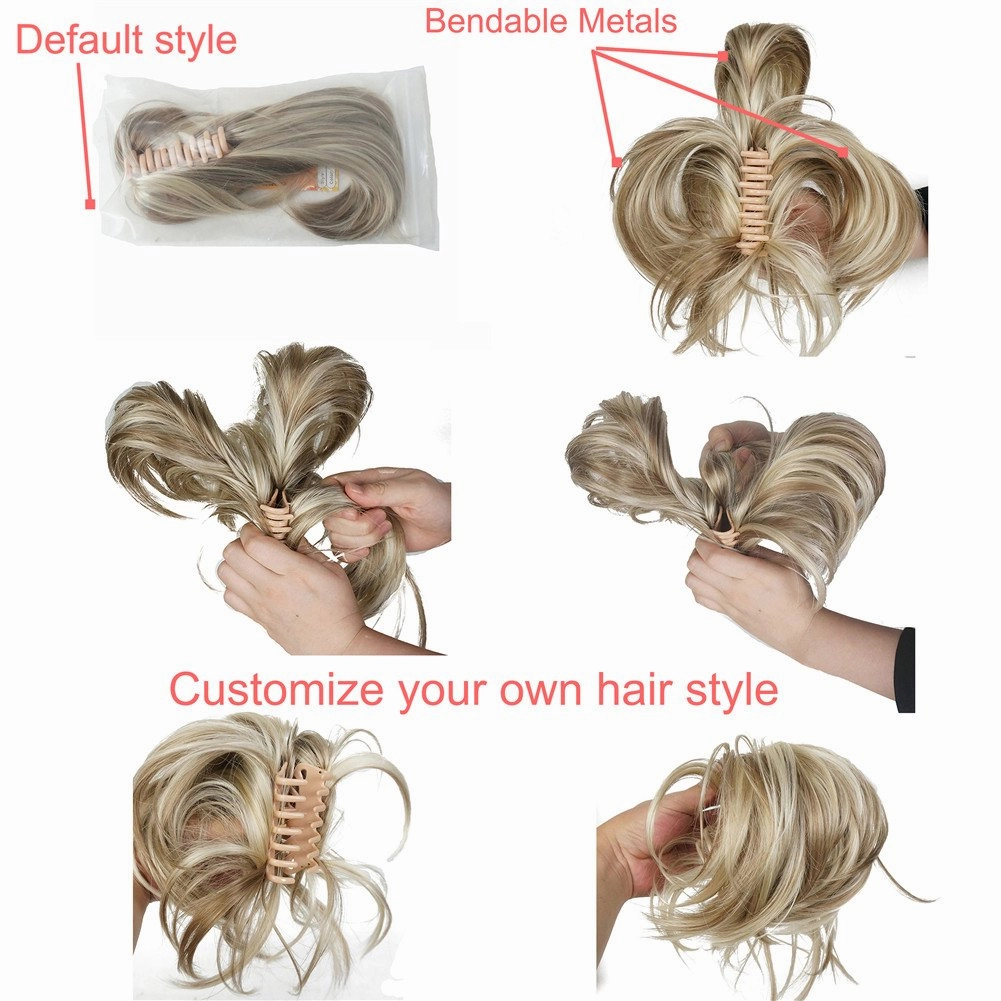 Aimole Adjustable Ponytail Clip-on Straight Wig Short Extensions Synthetic Hair Hairpiece (12TT26)