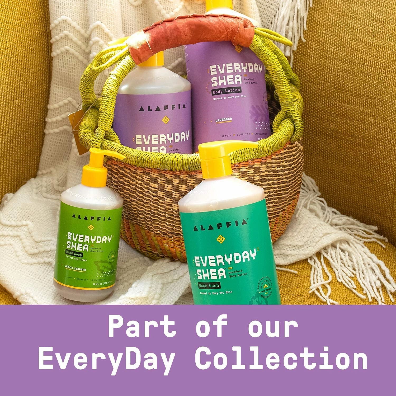 Alaffia EveryDay Shea Shampoo, Gentle Cleansing Shampoo for Normal to Dry Hair, Made with Fair Trade Unrefined Shea Butter, No Parabens or Phthalates, Lavender, 2 pack - 32 Fl Oz Ea
