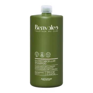Alfaparf Milano Benvoleo Glossy Micellar Shampoo for Dull Hair - Clean, Vegan, Sustainable Hair Care - Sulfate Free Shampoo - Adds Shine and Softness - Natural Ingredients - 33.8 Fl. Oz.