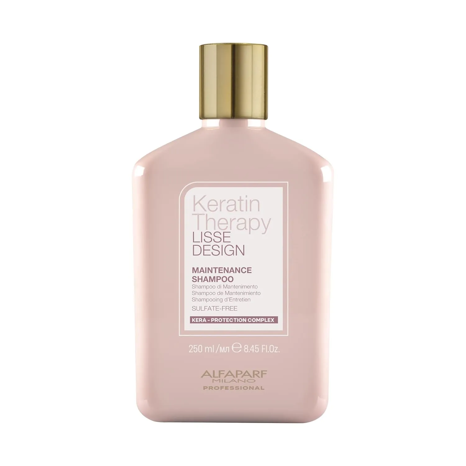 Alfaparf Milano Lisse Design Keratin Shampoo for Damaged Hair - Anti-Frizz - Maintains Brazilian Keratin Therapy - Smoothing, Straightening and Hydrating with Collagen (8.45 oz)