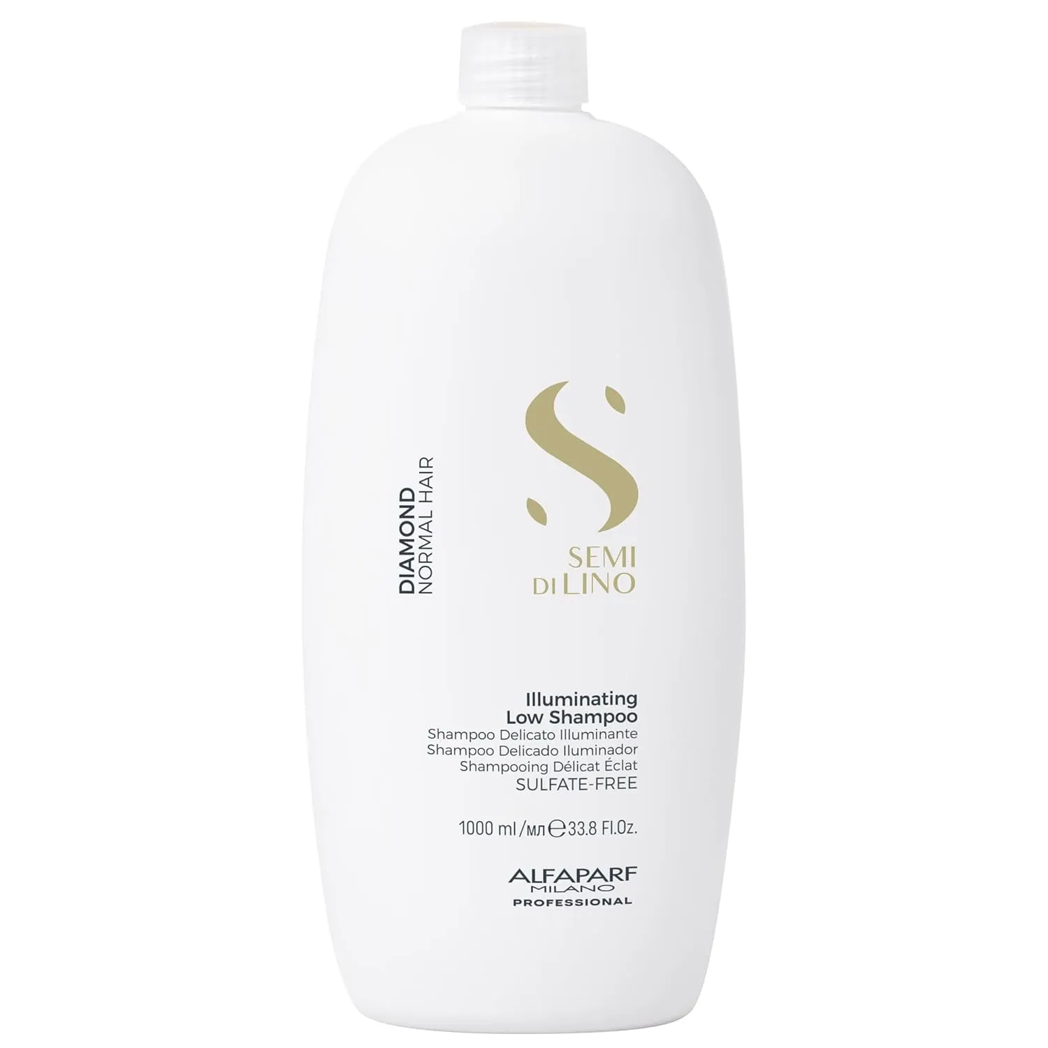 Alfaparf Milano Semi Di Lino Diamond Shine Illuminating Sulfate Free Shampoo - Adds Gloss and Shine - Paraben and Paraffin Free - Safe on Color Treated Hair - Professional Salon Quality