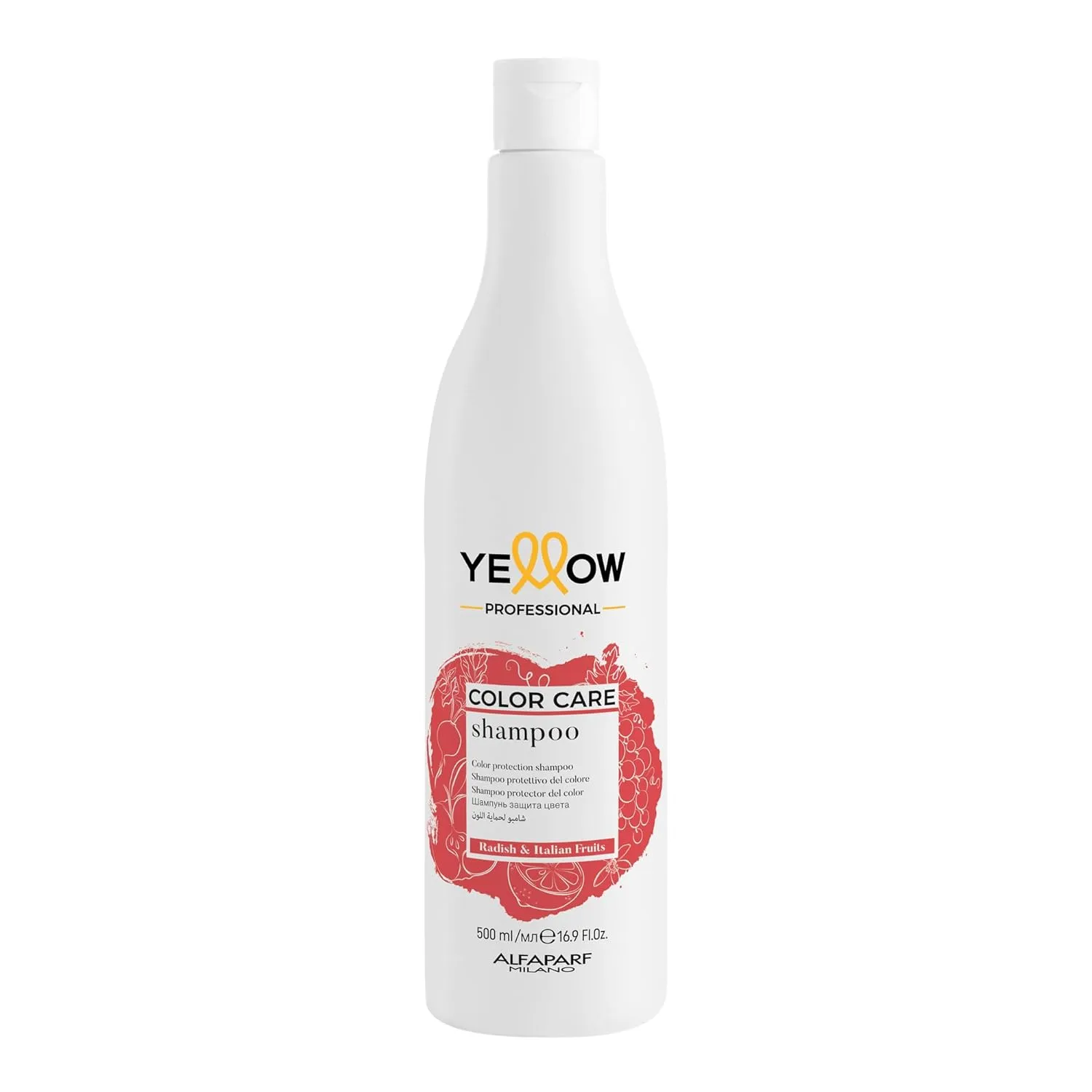 Alfaparf Milano Yellow Professional Color Care Shampoo - Hair Color Protection - Protects from UV Rays and Heat Damage - Adds Brilliant Shine (16.9 fl oz / 500ml)